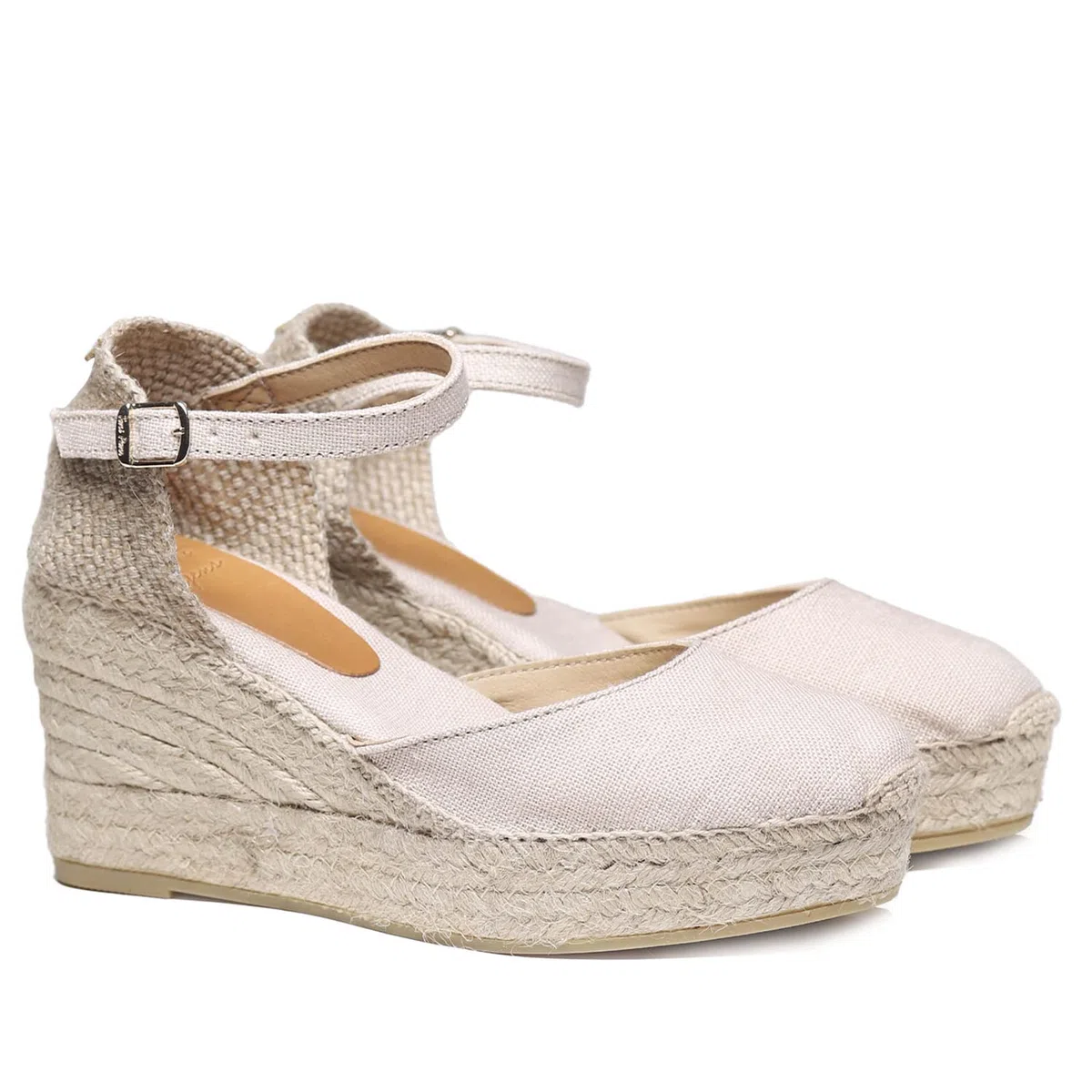 Toni Pons Laia-NT - Espadrillas vegane con Zeppa da Donna realizzate in Lino.
