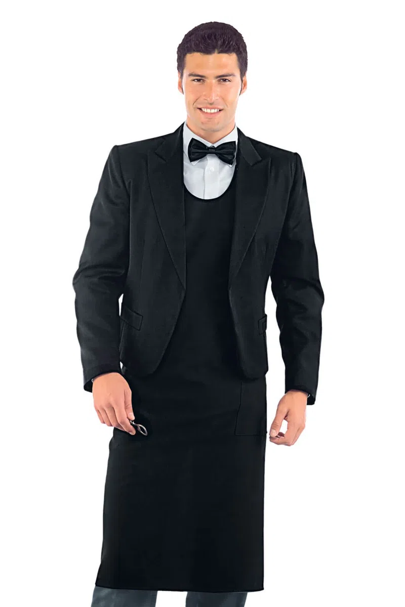 Isacco 038101 Uomo Sommelier Foderato Spencer, Taglia L, Nero