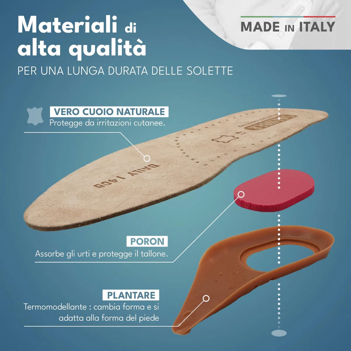 Solette Saluber Style Daily 405, ortopediche, Tecnologia Poron+ Ammortizzante, Solette Scarpe ad Azione Traspirante Antiodore, Uomo e Donna, Assorbono Shock (42)