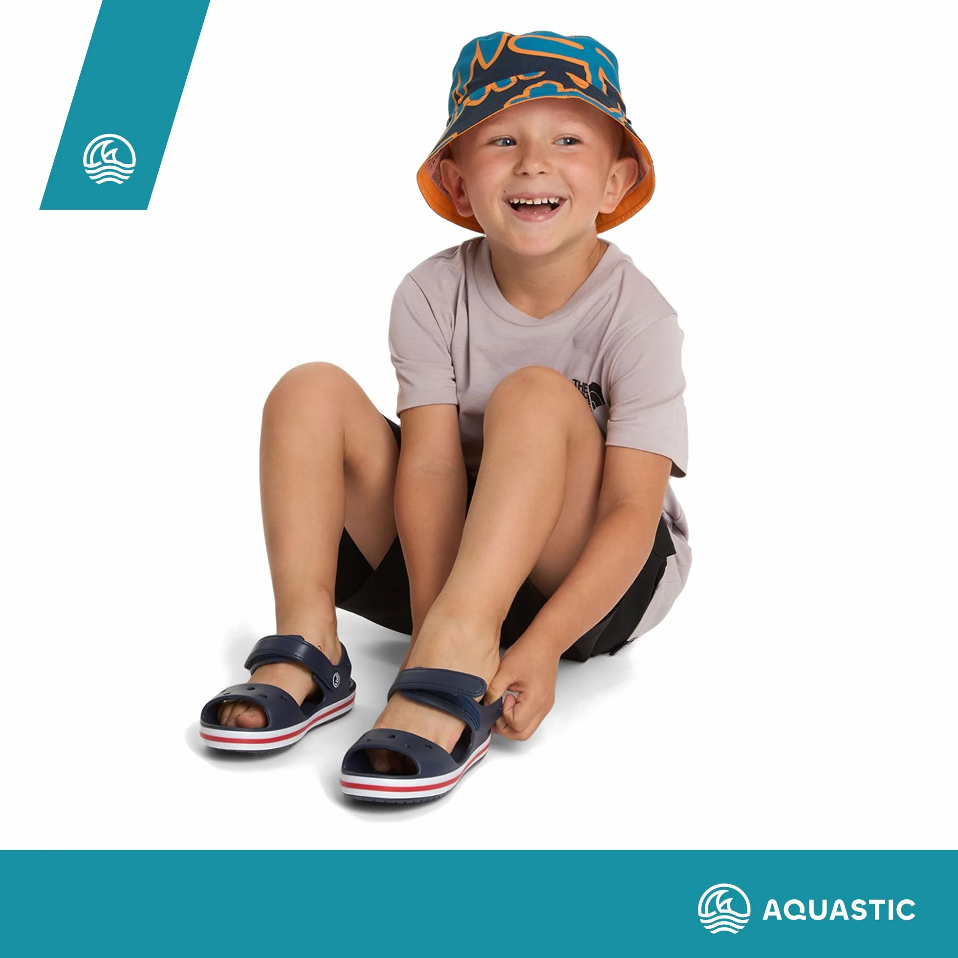 AQUASTIC Sandi Jr Sandalo Unisex Bambini e Ragazzi