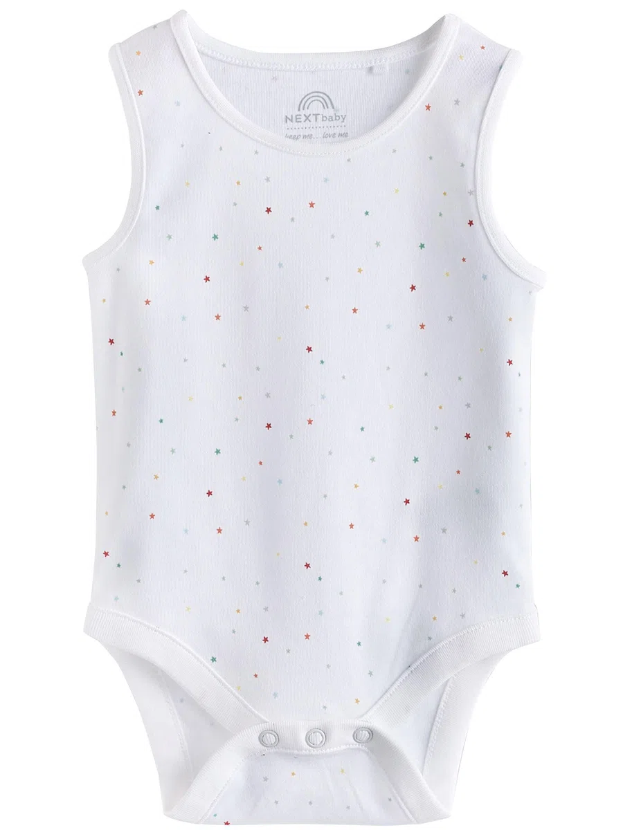 NEXT Unisex Bambino Confezione da 5 body a canotta per neonati