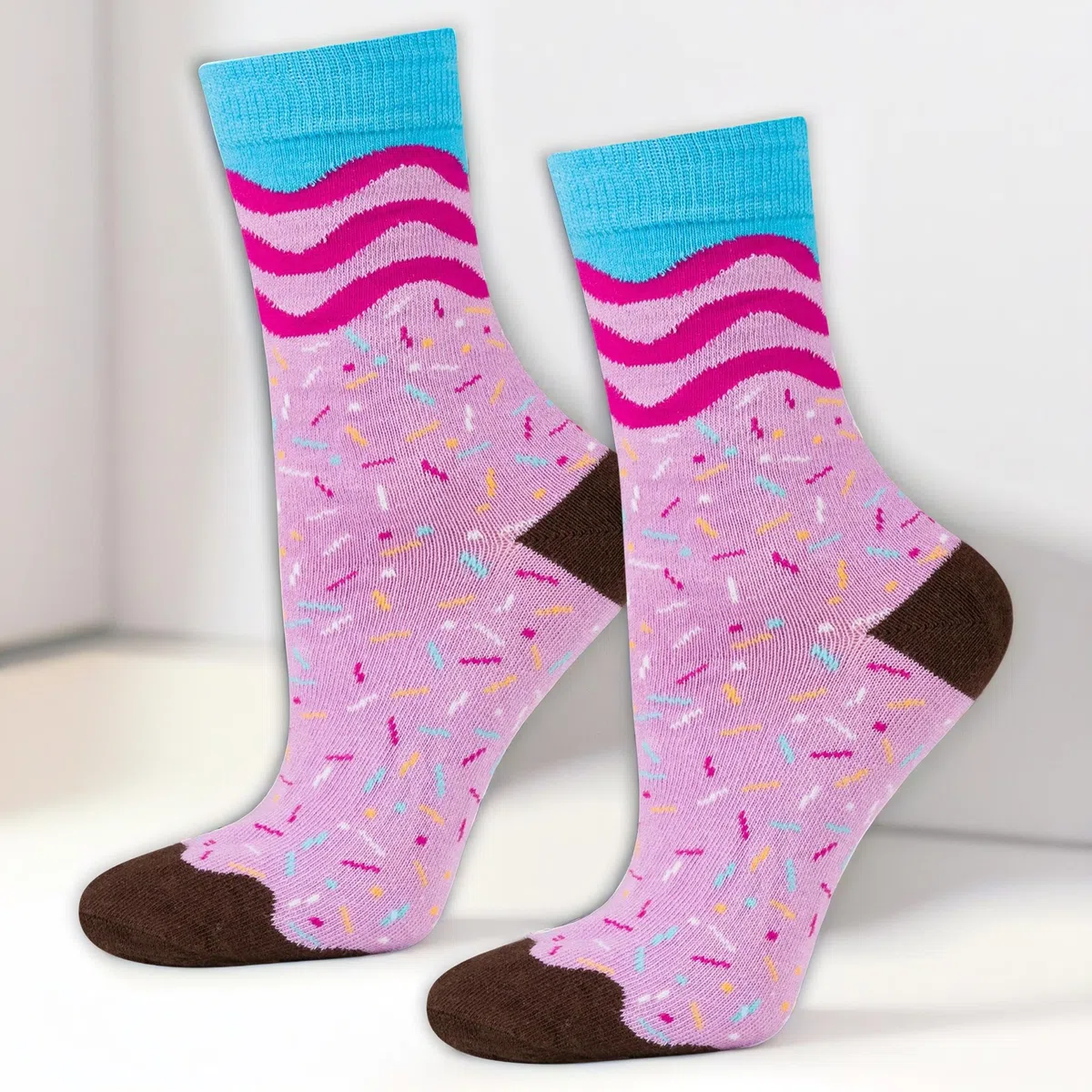 soxo Donut Calzini Donna Cotone Idee Regalo Donna Compleanno Calze Amica Regali 35-40 1-4 Paia