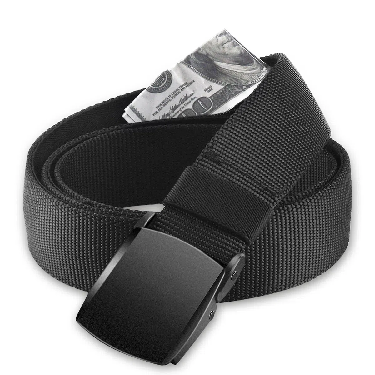 AGPTEK Cintura Portasoldi Nascosta per Viaggio, Corsa,D'affari,Cerniera Marsupi Portasoldi Antifurto per Uomo Donna Tasca Segreta per Soldi Nascondiglio,Materiali Nylon Fibbia Mettalica,120CM