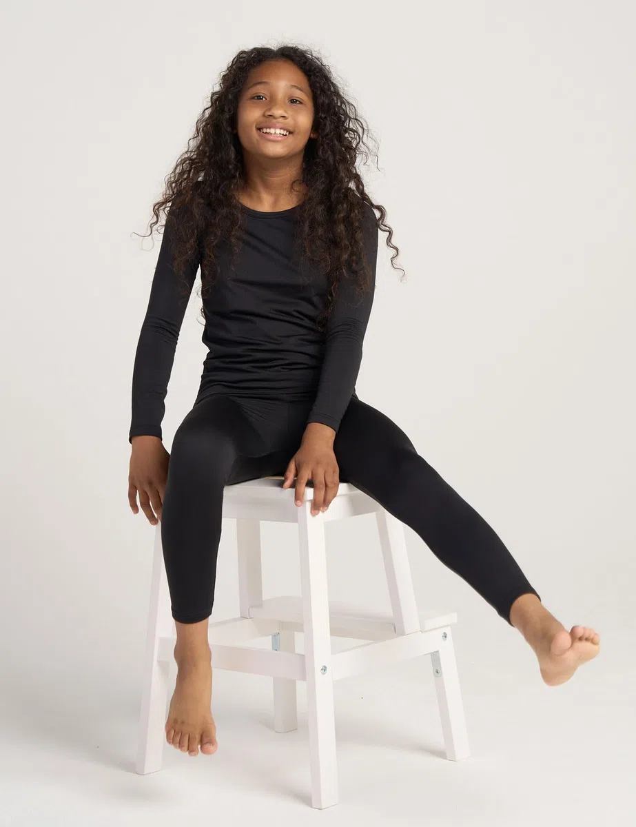 LAPASA Bambina Set Termico Intimo Maglia Manica Lunghe Pantaloni Inverno Strato Base Due Pezzi