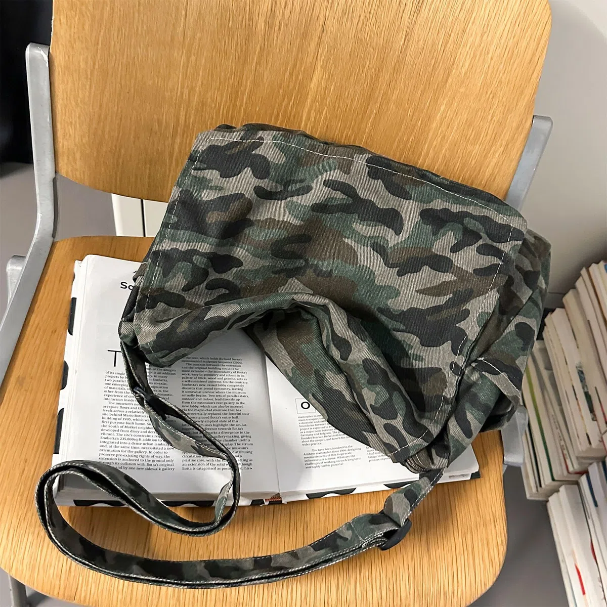Cavans - Borsa a tracolla unisex, grande da donna, in tessuto, per uso quotidiano, ufficio, scuola, viaggi
