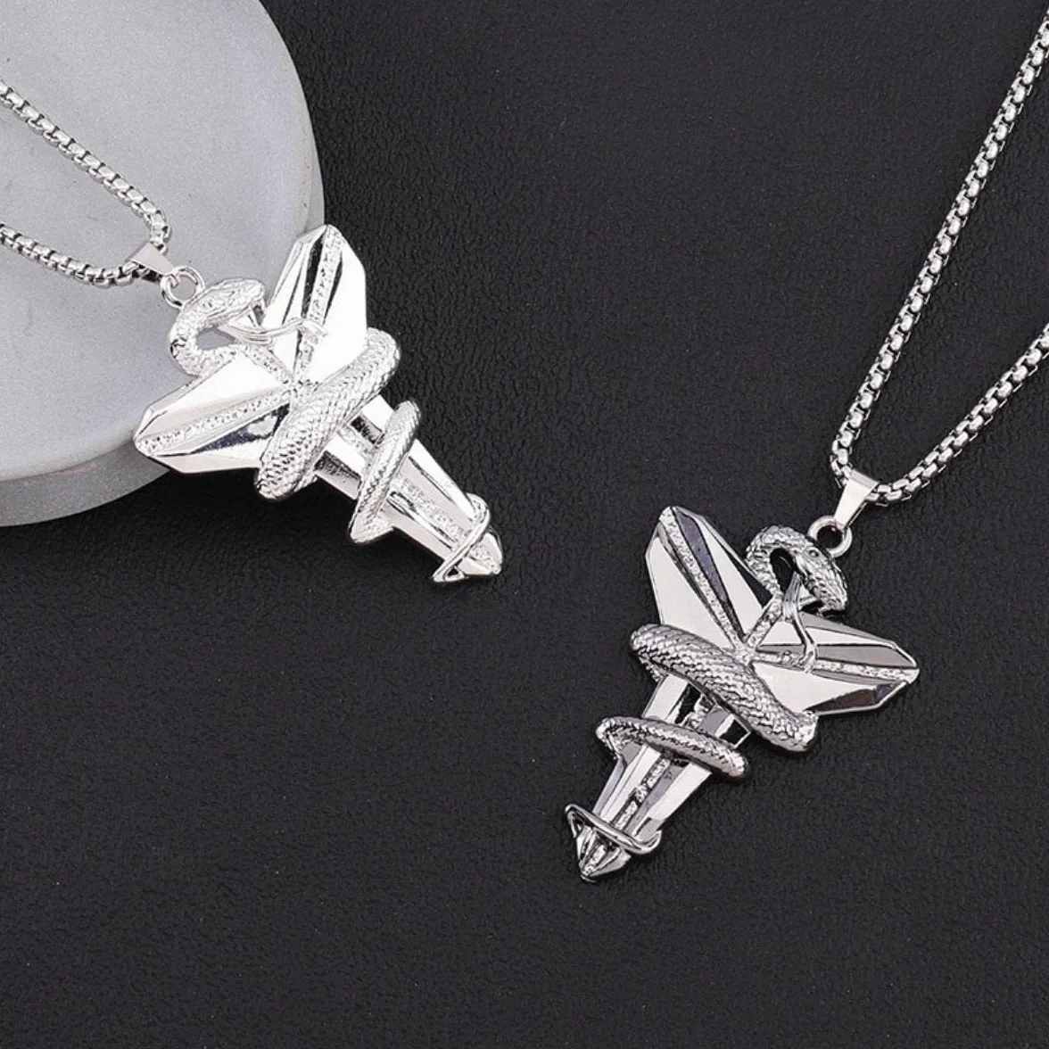 Basket Fan Memorial Collana Pendente Vipera Mamba Cross Collana Ragazzi e Ragazze Gioielli Trendy Matching