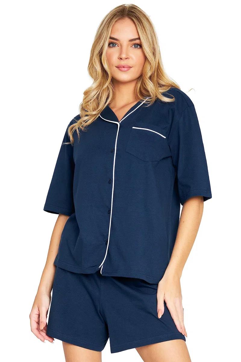 CityComfort Pigiama Donna Cotone con Bottoni Set 2 Pz Pigiami Donna Estivi Corti Comodo Abbigliamento da Casa Idee Regalo