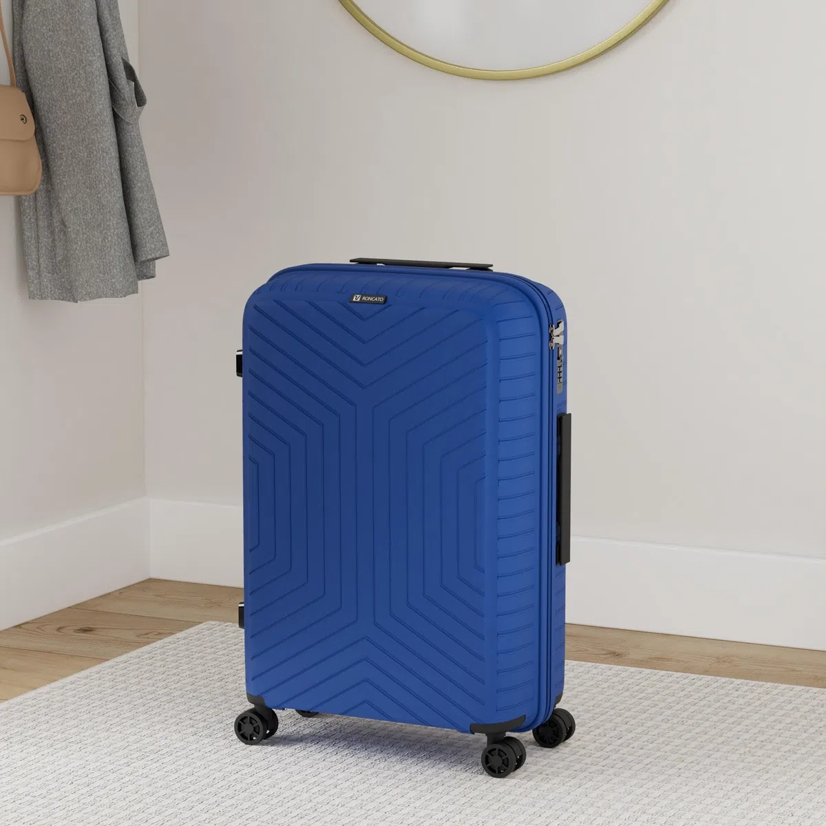 Ciak Roncato R Roncato Hexa Trolley MEDIO 67cm-4R Polipropilene ultra leggero (BLU ROYAL)
