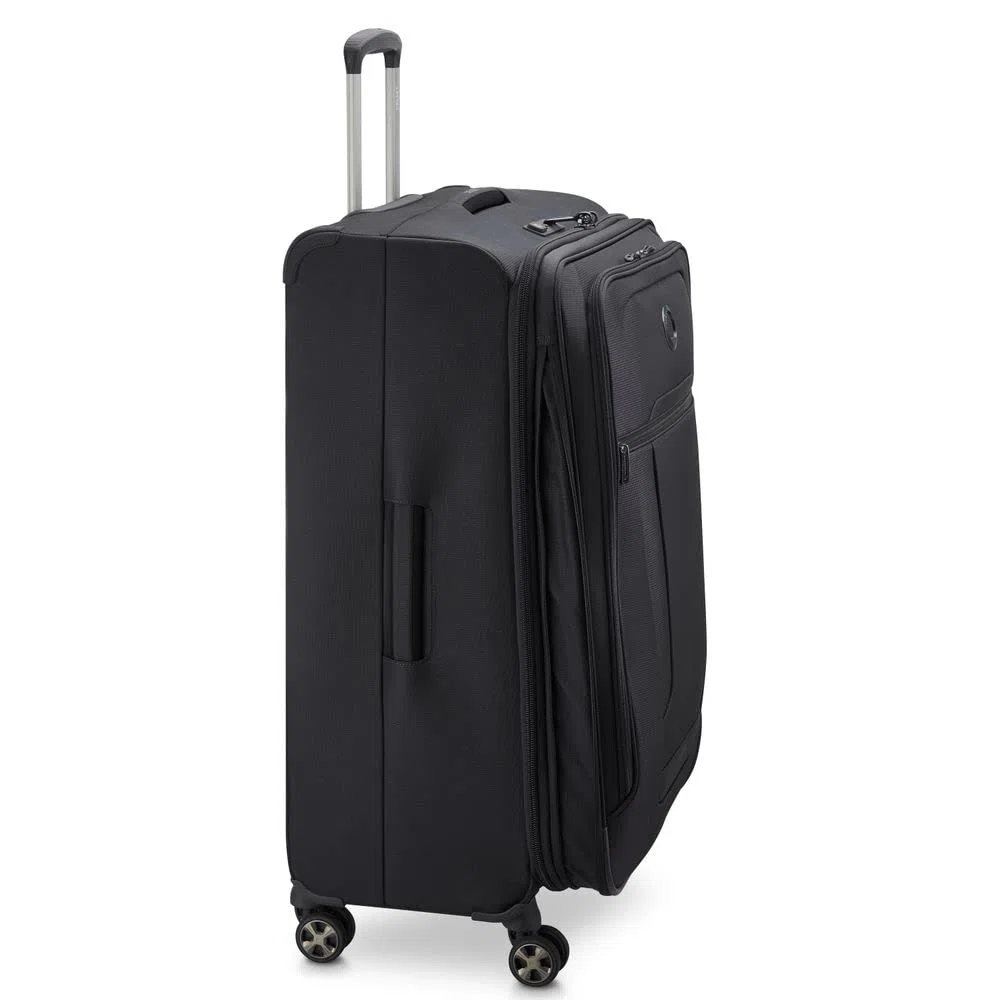 DELSEY PARIS - HELIUM DLX - Valigia Grande Estensibile Morbida - 77x49x33 cm - 115 L - L - Nero