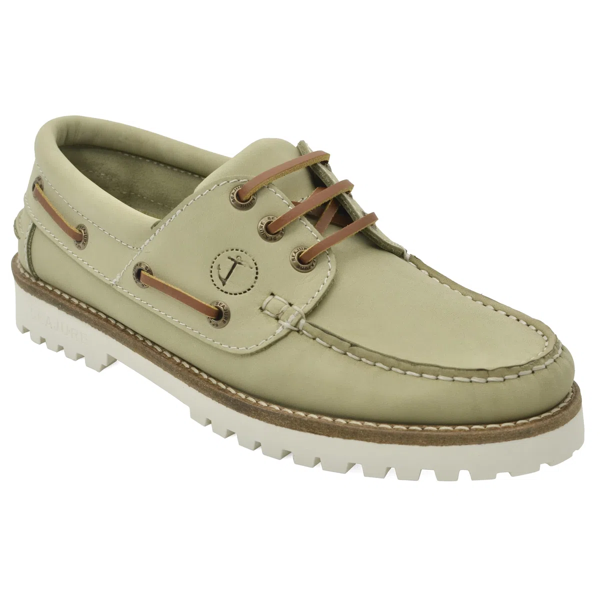 Seajure Scarpe da barca da donna Kvalvika verde chiaro nabuk