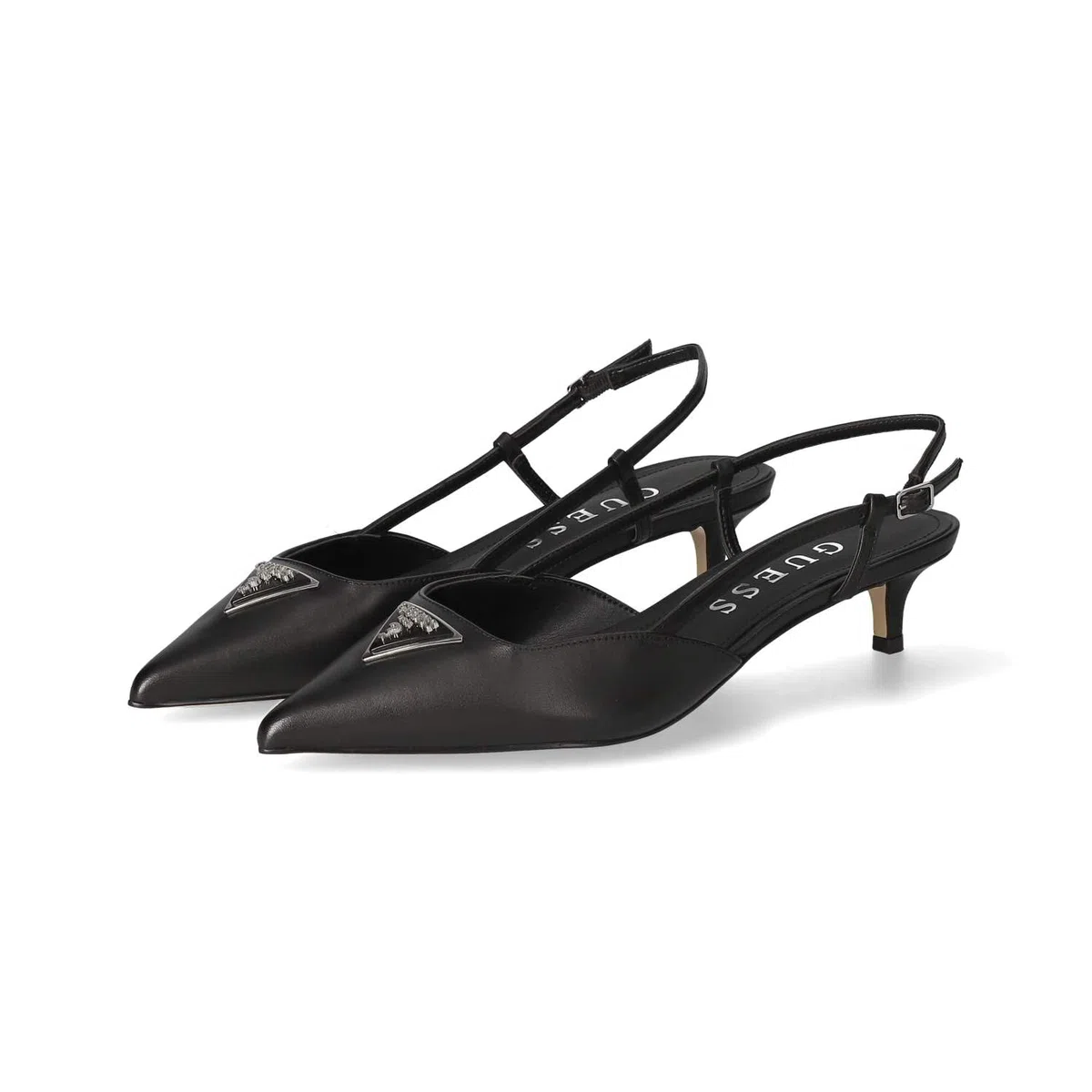 GUESS Décolleté Punta Jesson TC 40 Pelle Black DS25GU01 FLPJESLEA05