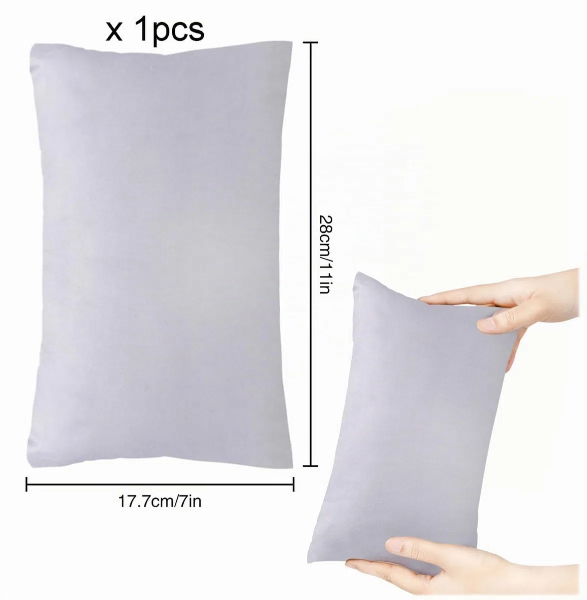 Mini cuscino,Cuscino da Viaggio Ultra Comodo,28*17cm piccolo cuscino,Mini cuscino da viaggio,lavabile in lavatrice,Adatto a bambini dai 3 ai 6 anni, supporto per il collo dell'adulto (grigio)