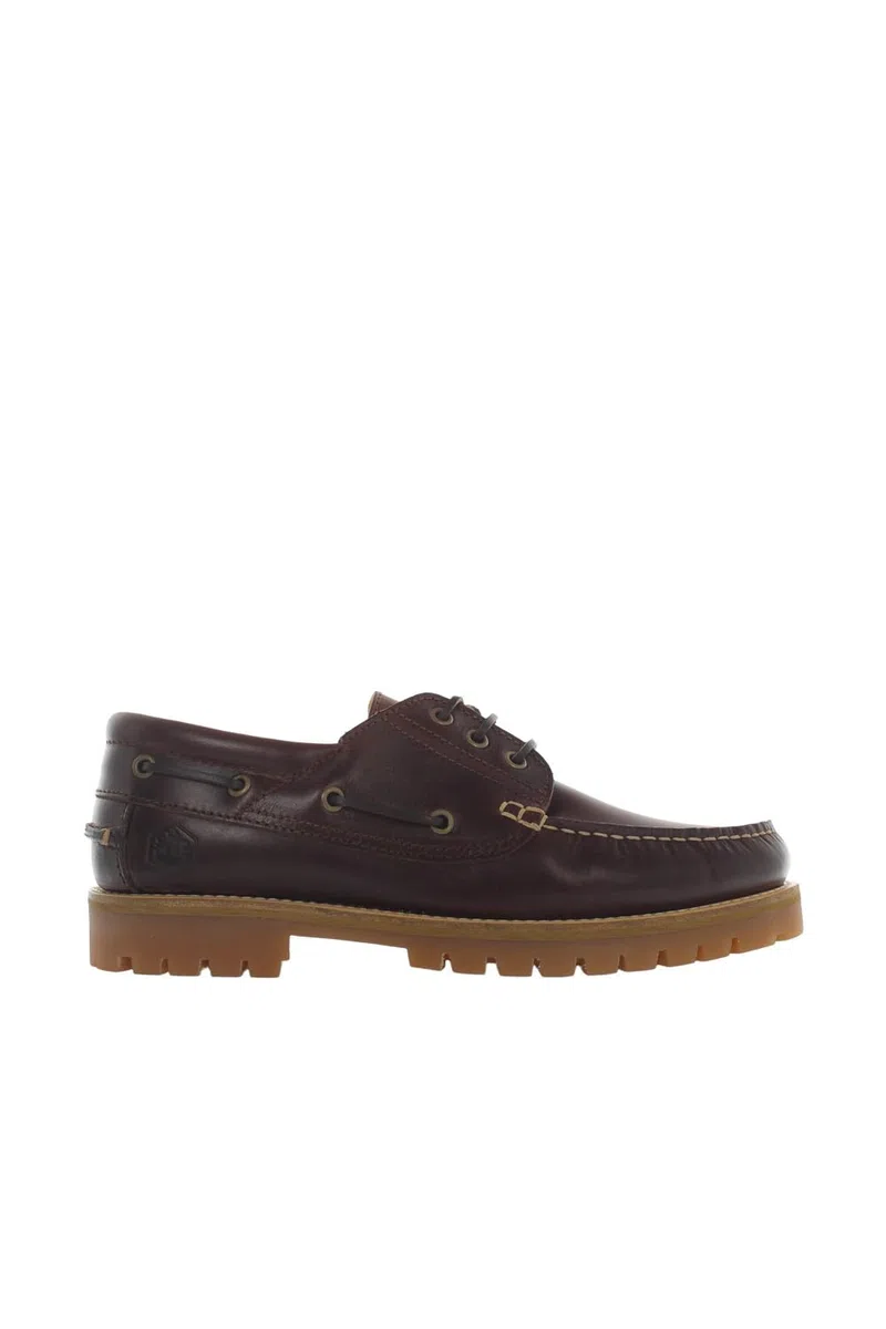Lumberjack SMF3314-001 Mocassino Barca Stringato Pelle Brunello