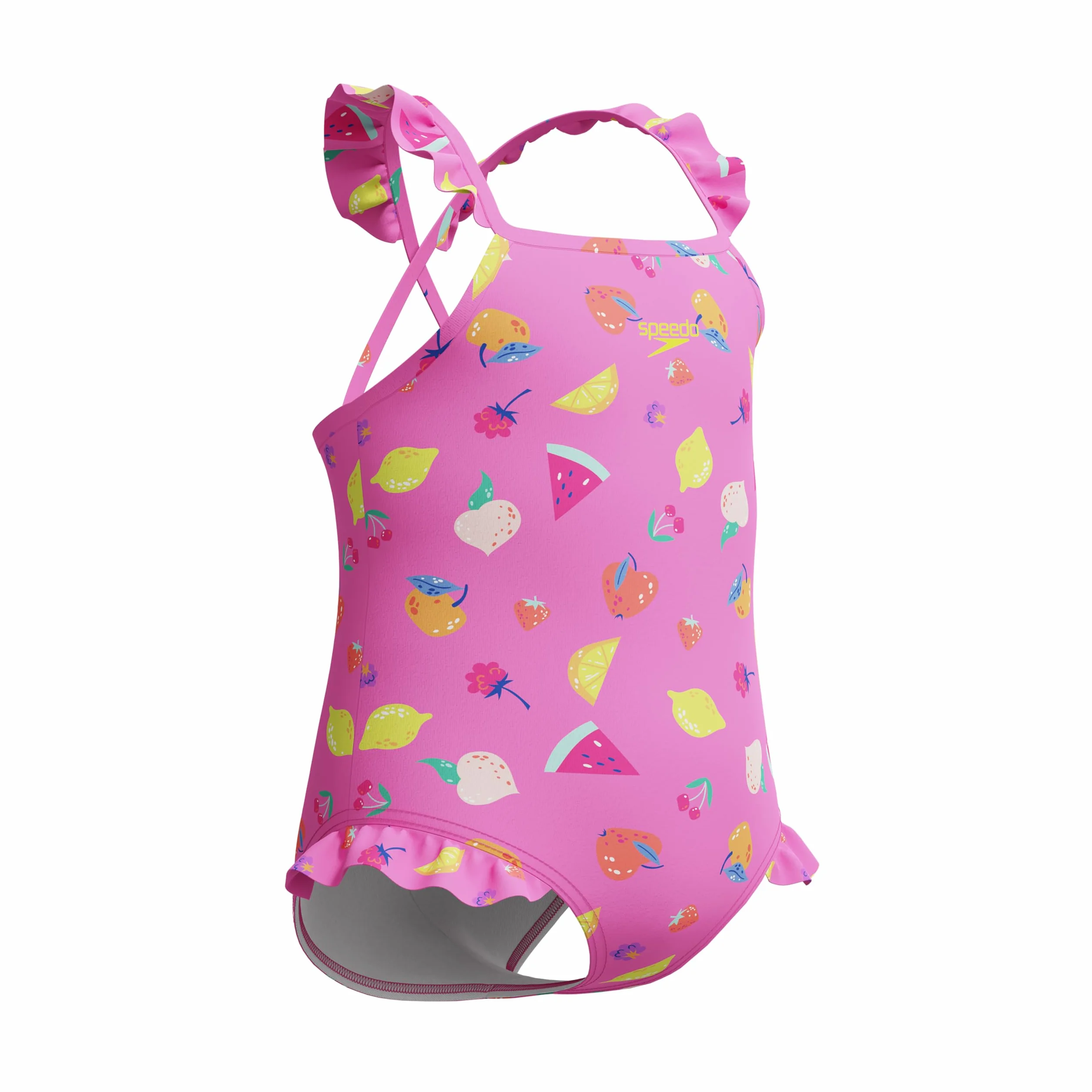Speedo Frill Thinstrap One Piece Costume da Bagno Bambine e Ragazze