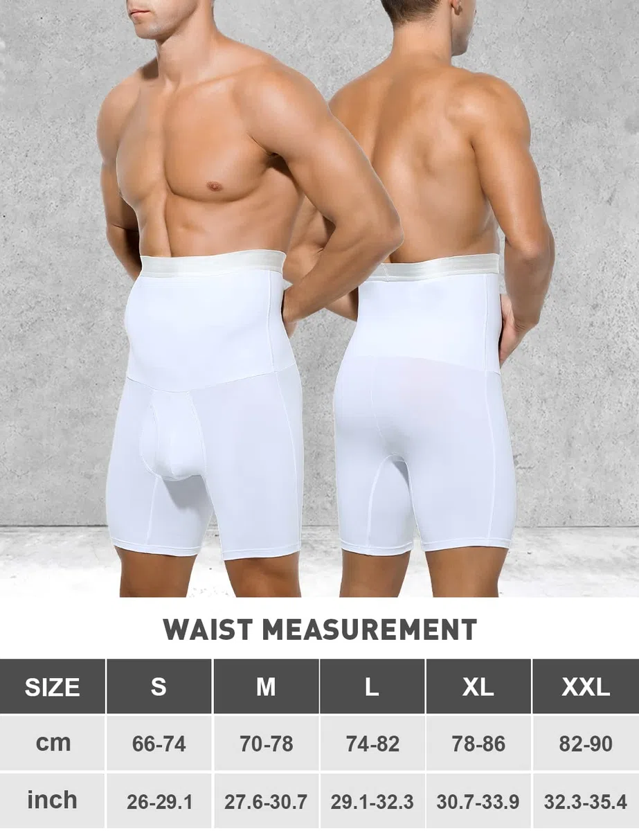 Casey Kevin Contenitivo Modellante Boxer Uomo Vita Alta Compressione Mutande Dimagranti Uomo Controllo Pancera Contenitiva Pantaloncini Sportive Shapewear