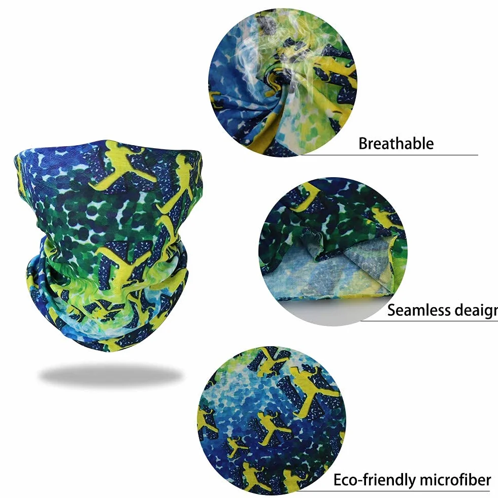 Fascia Bandana Multiuso,Copricapo Multifunzione Bandana Foulard Scaldacollo Fazzoletto da Collo Fascia Elastico,Maschera Sciarpa Senza Cuciture Multifunzionale per Yoga,Motociclismo