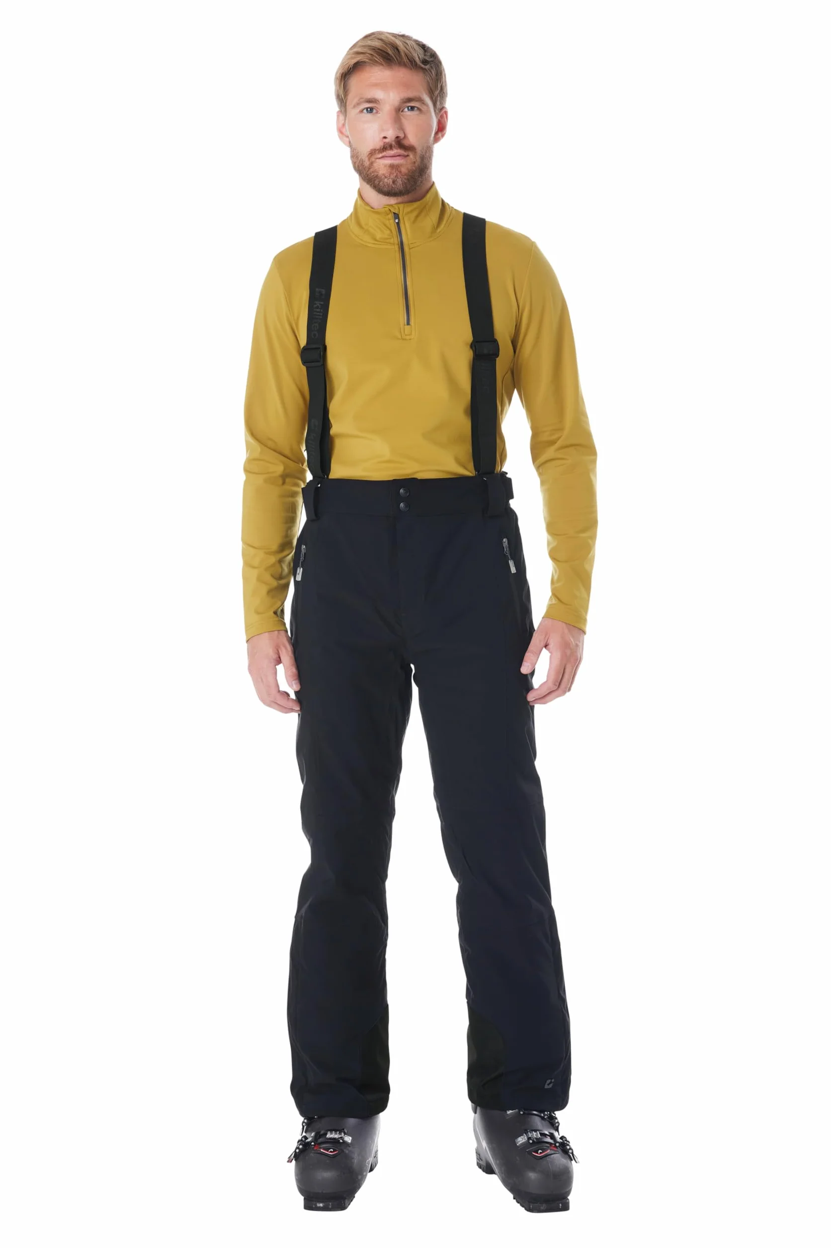 Killtec - Enosh, Pantaloni da Sci/Pantaloni Funzionali con Bretelle Rimovibili, Protezione Bordi e paraneve Uomo