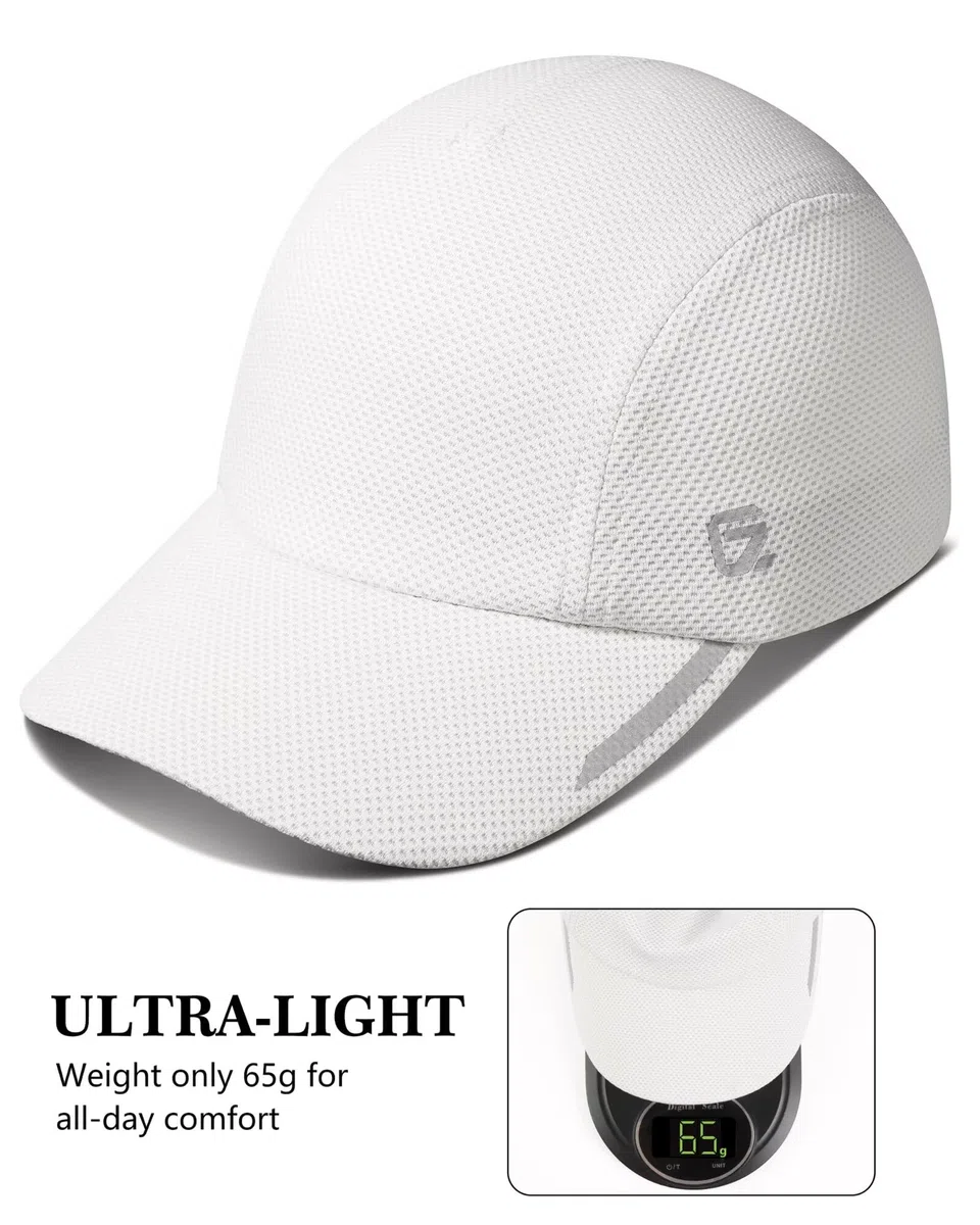 GADIEMKENSD Cappello da Corsa rinfrescante da Uomo, Cappello in Mesh performante – Eccellente Ventilazione, Leggero, Sicurezza Riflettente – Raffredda Fino a 2 Ore