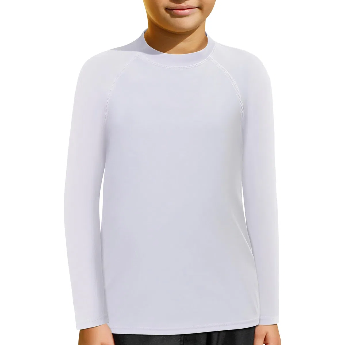 MASOCIO Maglia Anti UV Bambino UPF50+ Maglietta Nuoto Manica Lunga Costume da Piscina Mare Bambino Asciugatura Rapida 4-14 Anni
