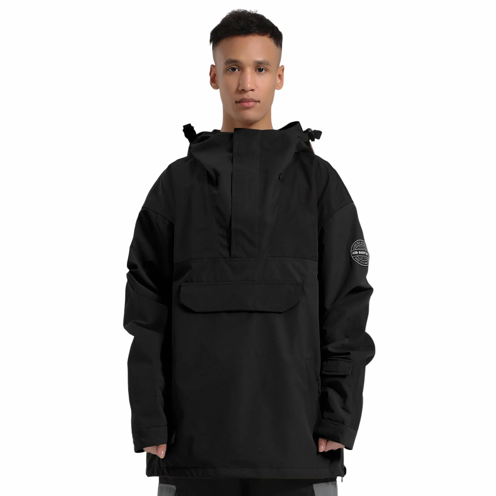 GSOU SNOW Uomo Donna Giacca da Sci Baggy Giacca da Snowboard Larghi Giacca da Neve Oversize - Multitasche Impermeabile Antivento Traspirante Caldo con Cappuccio