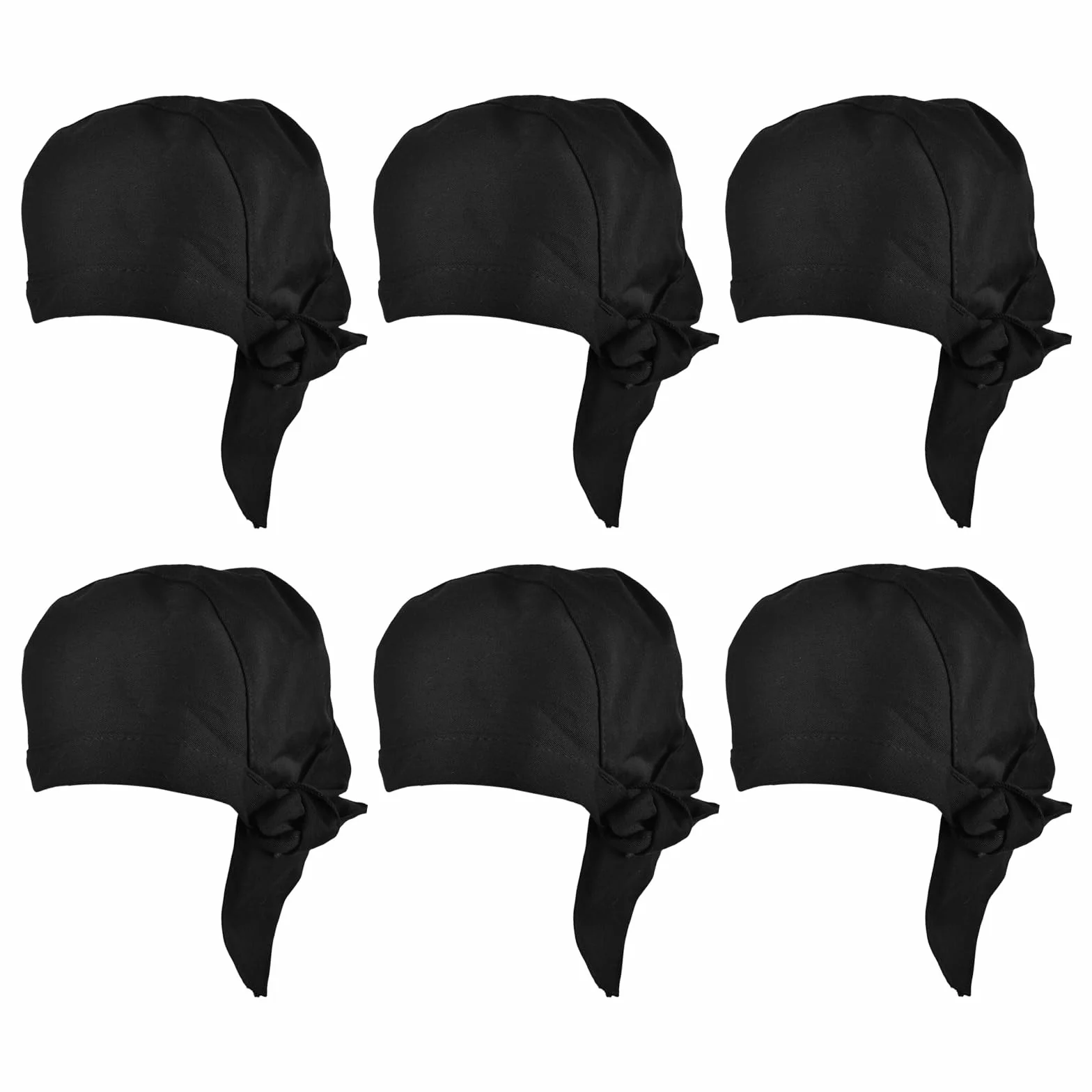 Set di berretti da cucina Sporgo: Bandane regolabili da donna e uomo, berretti da lavoro in nero per ristoranti, hotel, scuole, cucine, bar e negozi
