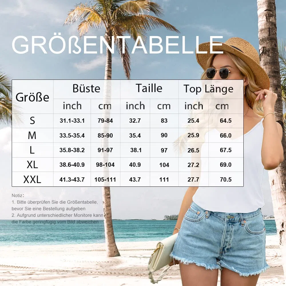 Nonsar Canotta da donna, con spalline sottili e regolabili, top lungo modello basic