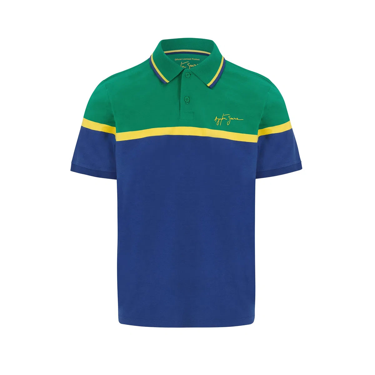 Ayrton Senna - Collezione ufficiale – Polo da uomo a righe – Navy