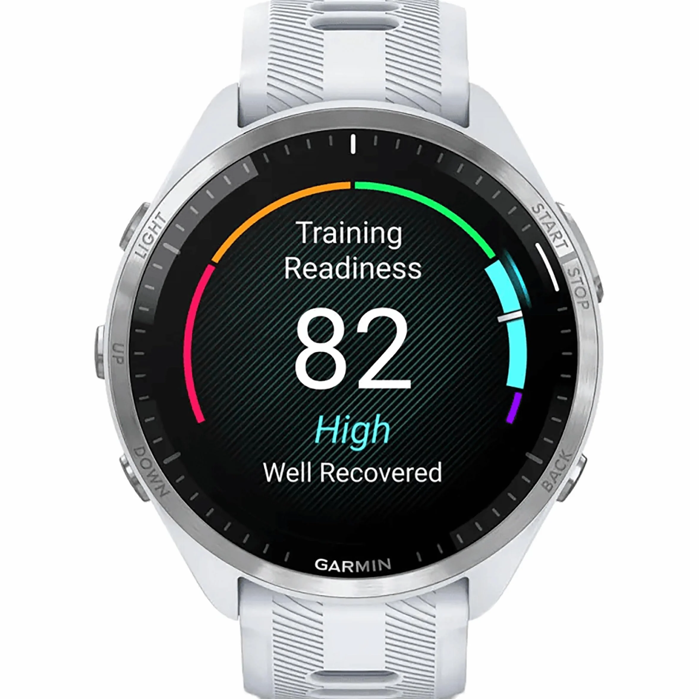 Garmin Forerunner 965 Quartz Smartwatch per Unisex, Whitestone/Grigio Polvere
