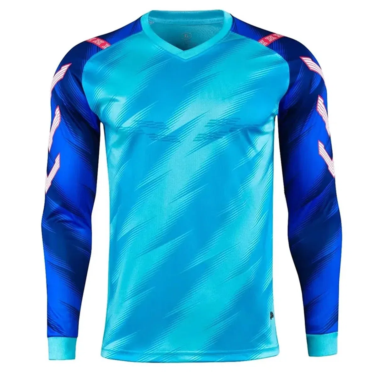 Maglie da portiere for bambini Uomo Donna Calcio Abbigliamento da portiere Protezione for gomiti Manica lunga Protezione in spugna Competizione Allenamento Maglie(Blue,4XL Height 185-190CM)