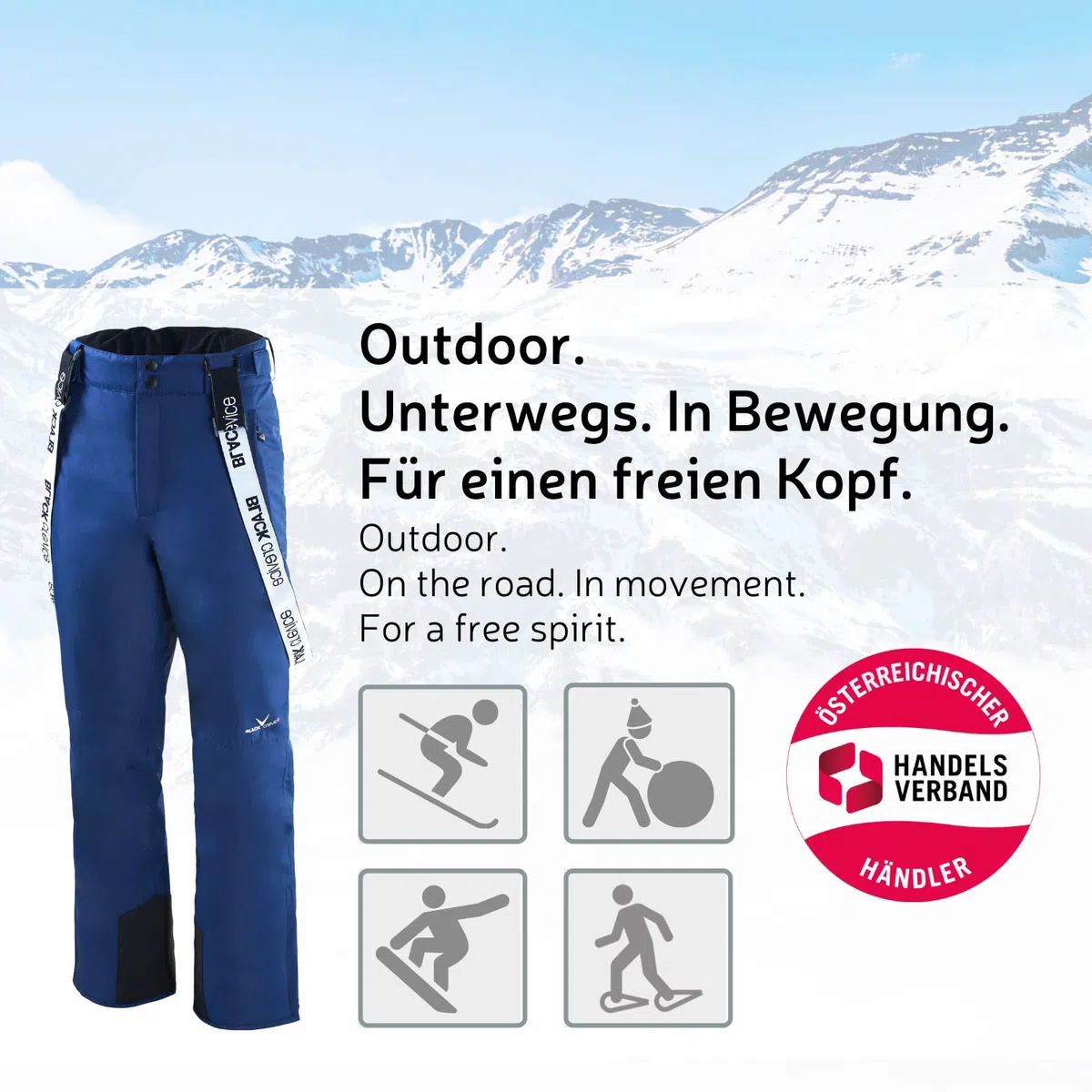 Black Crevice - Pantaloni da sci da uomo