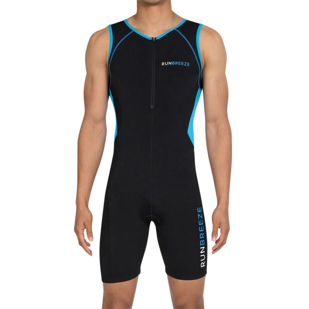 Tri Suit Mens – Triathlon Suit for Men, Breathable, Quick Drying Trisuit, Rear Pockets, Triathlon Suit Mens for Cycling, Swimming, Running