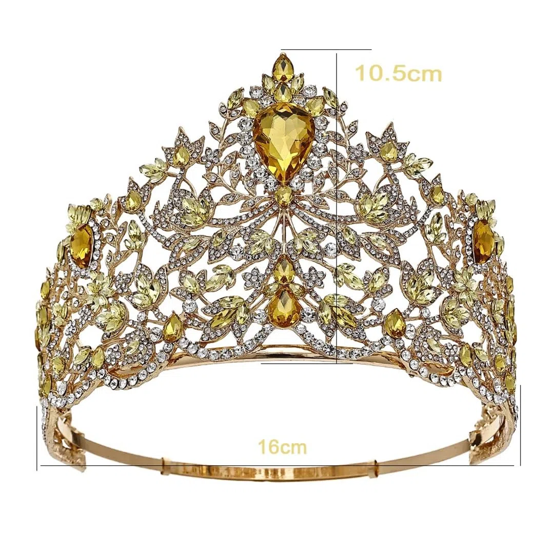 Miss Universo Corona Strass Tiara Grande Corona Regolabile Corona Nuziale
