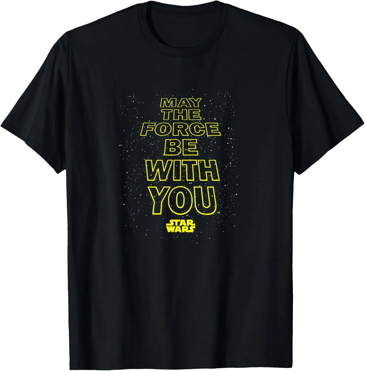 Star Wars Classic May The Force Be with You Galaxy Quote Maglietta