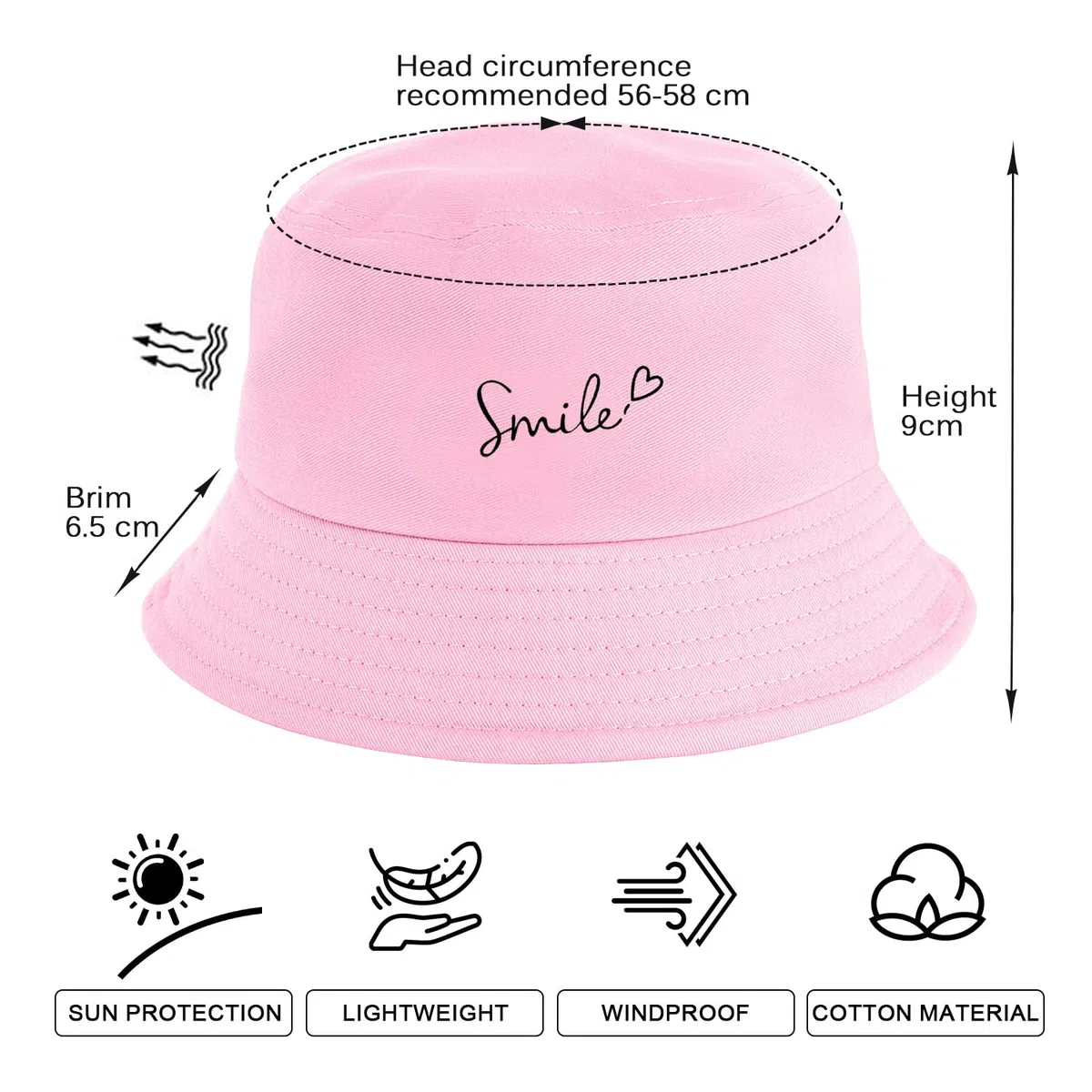 Nadeer Cappello Pescatore Donna Bucket Hat Pieghevole Cappello da Sole Unisex Uomo Cotone Cappelli Estivo UV Protezione per Pesca Escursionismo Campeggio