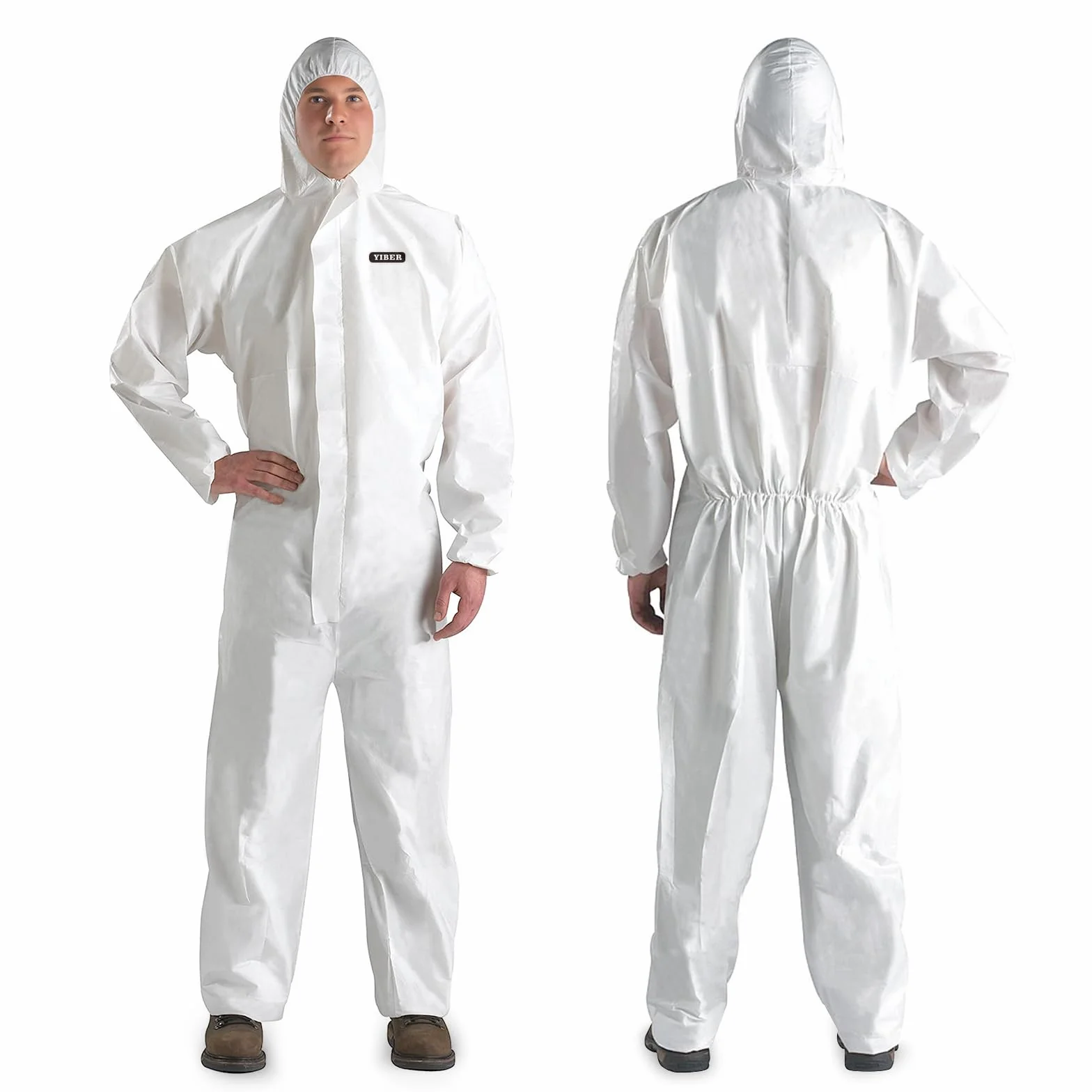 Tute Protettive Monouso Hazmat | Tute Protettive a Copertura Totale in 7 Taglie con Sicure per Innumerevoli Applicazioni