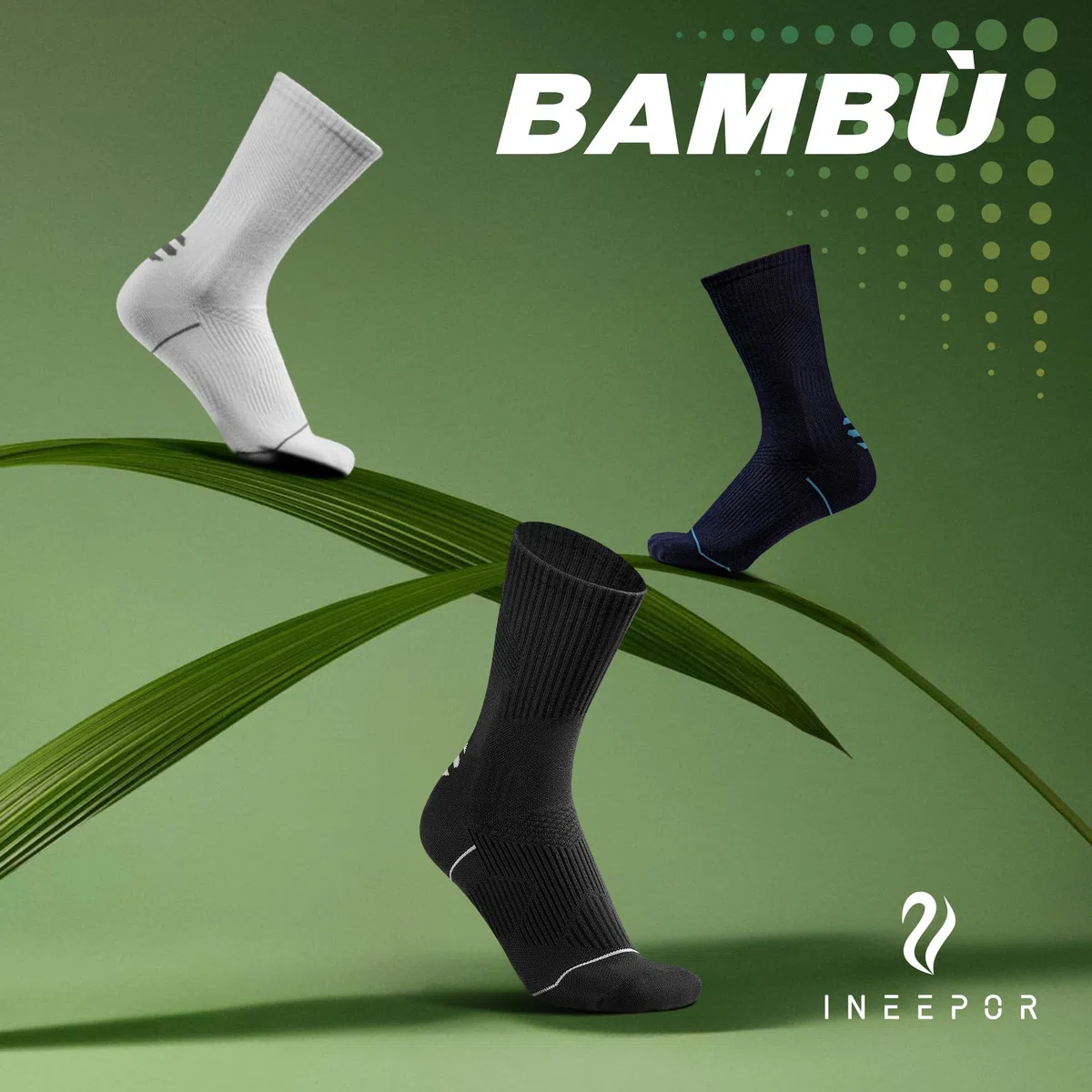 ineepor 6 Paia Calze Uomo in Bambù, Calze Compressione – Leggere, Senza Couture, Traspiranti, Anti-Odore – Calze Uomo Corti, Randonnata, Bicicletta, Sportive