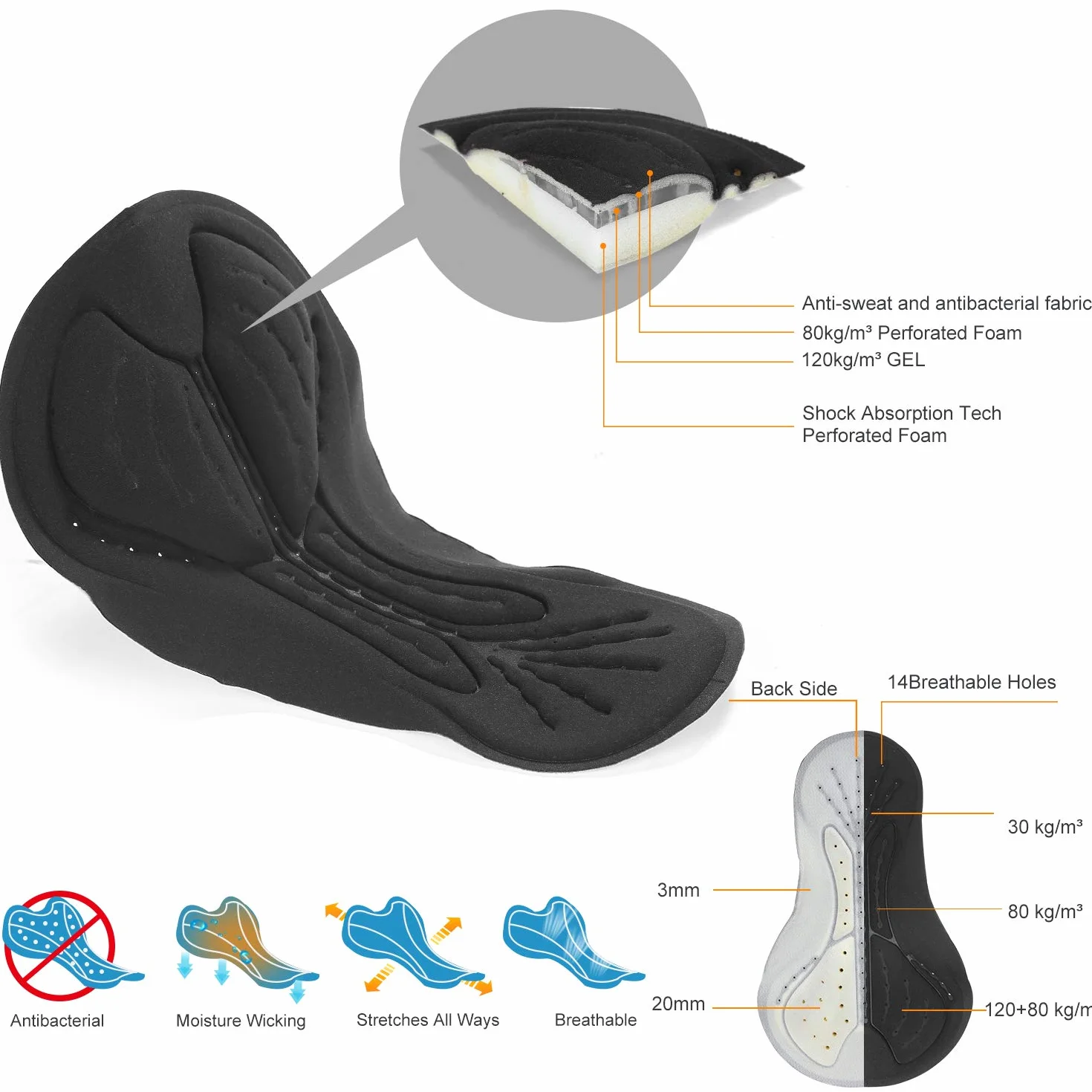 INBIKE Pantaloncini MTB Uomo Asciugatura Rapida Pantaloncini Estivi Traspirante per Ciclismo da Corsa All'aperto Ciclismo Biciclette Bici MTB