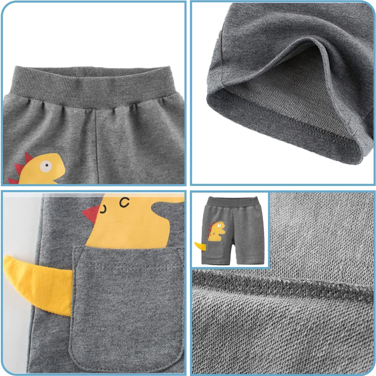 Pacco da 2 Pantaloncini Cotone Bambino Ragazzo Estate Cartoon da 1 a 7 Anni