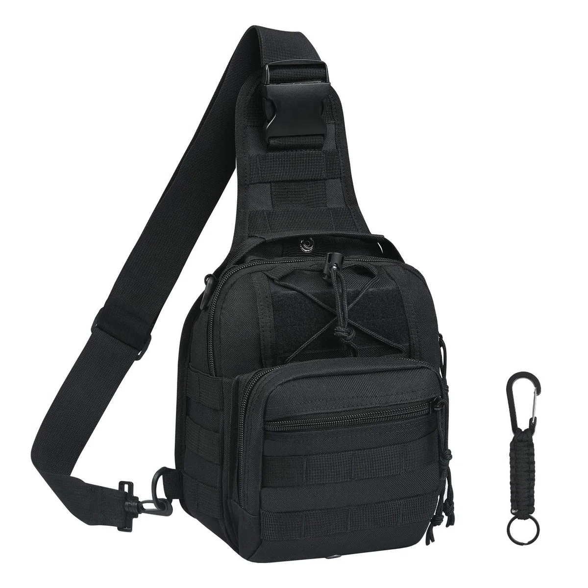 flintronic Borsa Petto Tattico Militare, Zaino Monospalla Uomo Borsello a Tracolla Molle per Campeggio Ciclismo Escursione Hiking Sport