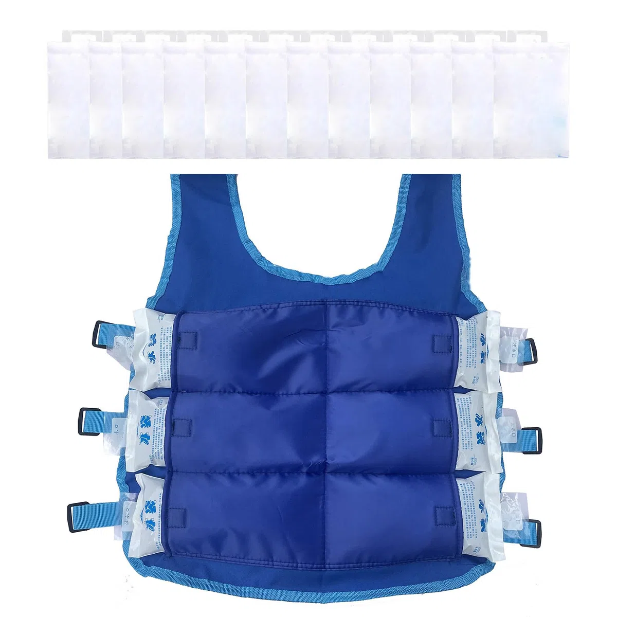 Gilet refrigerante per uomini e donne, regolabile, per il caldo, 12 impacchi di ghiaccio, giacca rinfrescante per lavoro all'aperto, moto, pesca, corsa, giardinaggio