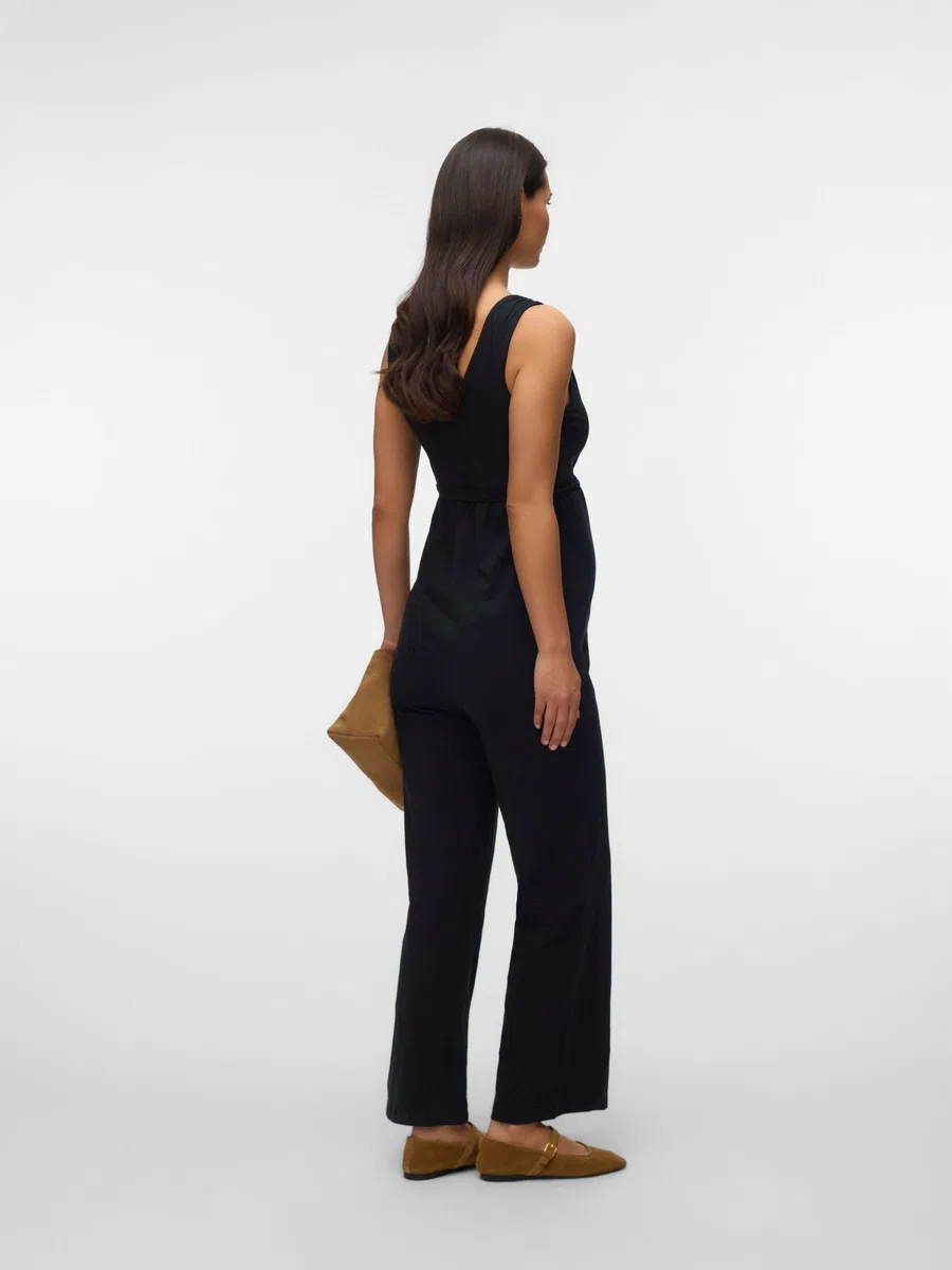 Mamalicious Mlivy Sl Jrs V-neck Jumpsuit Noos Mlivy Sl Jrs Noos - Tuta con scollo a V Donna (Pacco da 1)