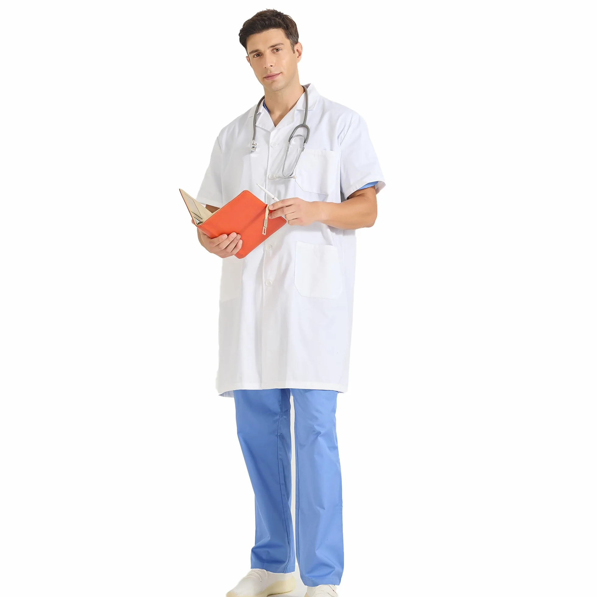 MISEMIYA - BATA Unisex Neck Sheet Sleeves Uniform Labor Clinical Hospital Veterinary Cleaning Hospitality Hospitality - Ref: 8162