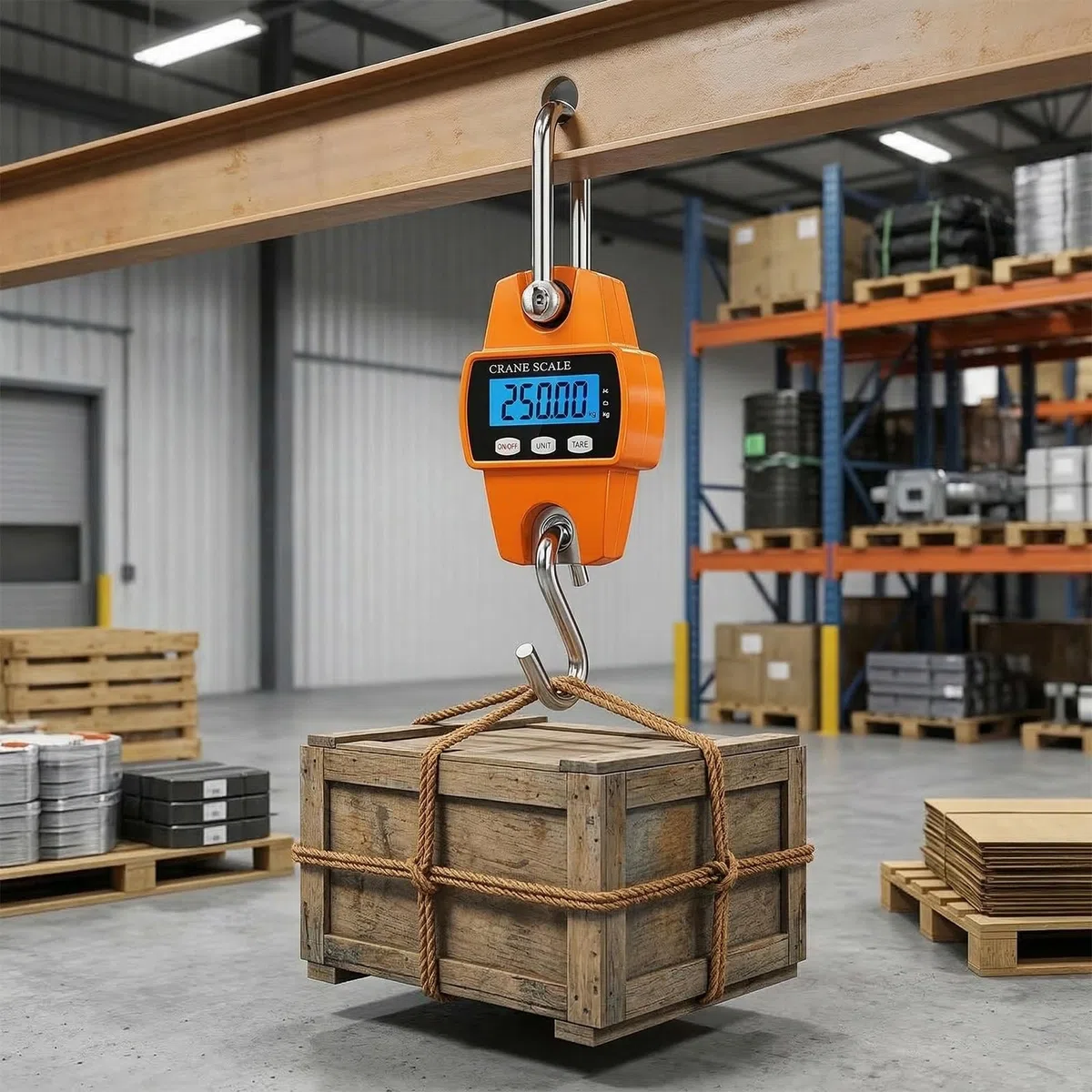 Bilancia digitale da appendere, 300 kg, mini bilancia con gancio, bilancia per bagagli resistente, per viaggi, caccia ai cervi, per pesce, agricoltura, pesca e uso esterno