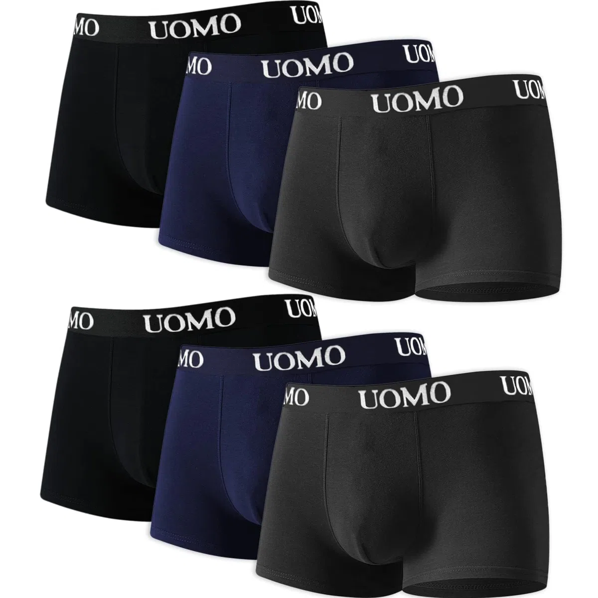 Boxer Uomo Cotone Set 6 Pezzi, Mutande Boxer Elasticizzato Traspirabile (S-6XL)