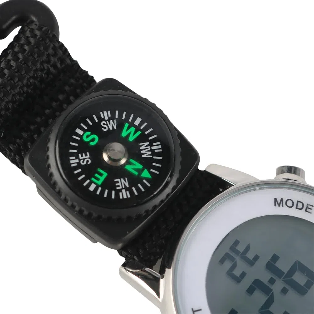 WANGCL Orologio da tasca per infermiere con moschettone - digitale multifunzionale, lega di zinco impermeabile, lunghezza 13,5 cm, bianco, 55 g