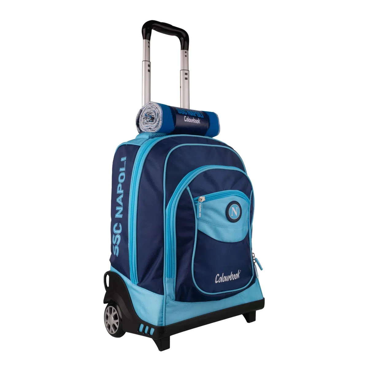 Colourbook Zaino Trolley Scuola SSC Napoli Trasporto Leggero E Versatilità Zaino E Trolley Con Scocca Antiurto Capienza 42 Litri Licenza Ufficiale