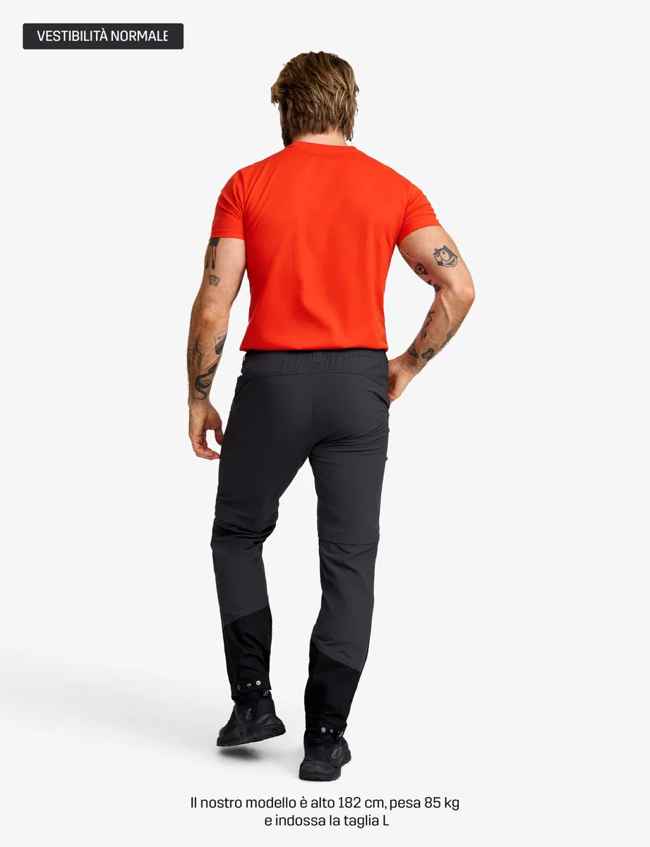 RevolutionRace Range PRO Stretch T Zip-off Pants da Uomo, Pantaloni da Trekking Convertibili per attività all'aperto