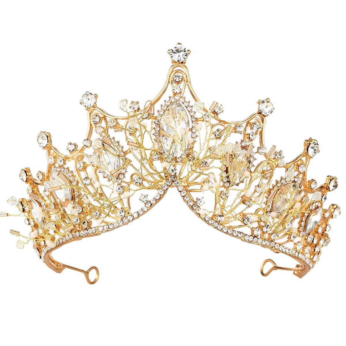 Corona Tiara, Sposa Principessa Donna Bambina, corona con strass, Bridal Birthday Party, accessori per capelli da donna, Bridal Birthday Party, Dresses Pageants Princess Decorazione. Oro rosa