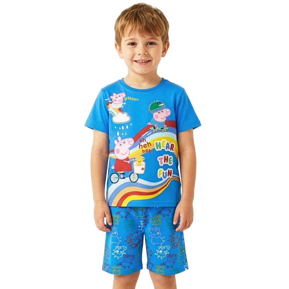 Peppa Pig Pigiama Ragazzo, Pigiama George Pig Estivo, Bambini Pj Set Corto Maniche Corte