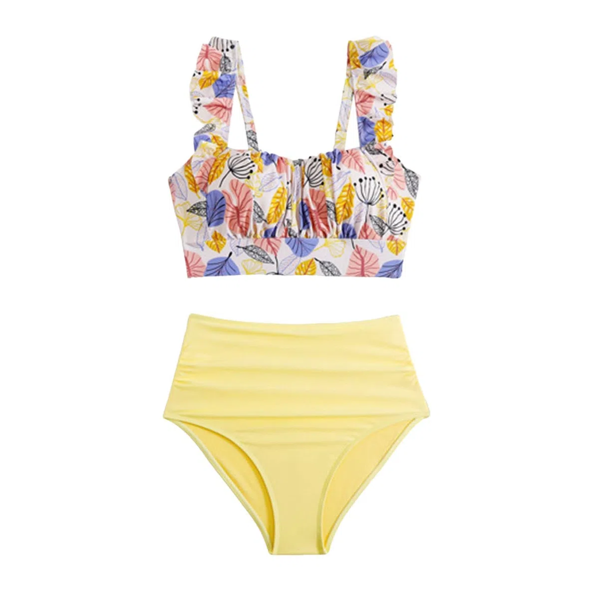Costume Due Pezzi Donna Cuvy Tankini Donna Mare Flanged Bikini SetBreast Without Brackets Costumi da Bagno Cuvy Costume Due Pezzi